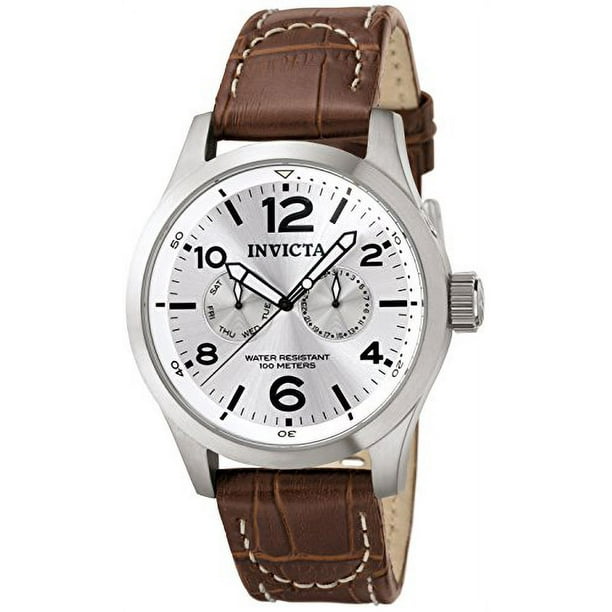Reloj invicta con correa de cuero hotsell