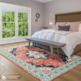 thumbnail image 5 of Homore Traditional Pattern Mystic Medallion Area Rug, 9' x 11', Red Blue, 5 of 7