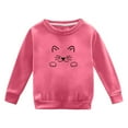 thumbnail image 3 of HUITKMM Girls Hooded Sweatshirt Long Sleeve Winter Warm Pullover with Fashion Print Round Neck Casual Outerwear for Kids, 3 of 3