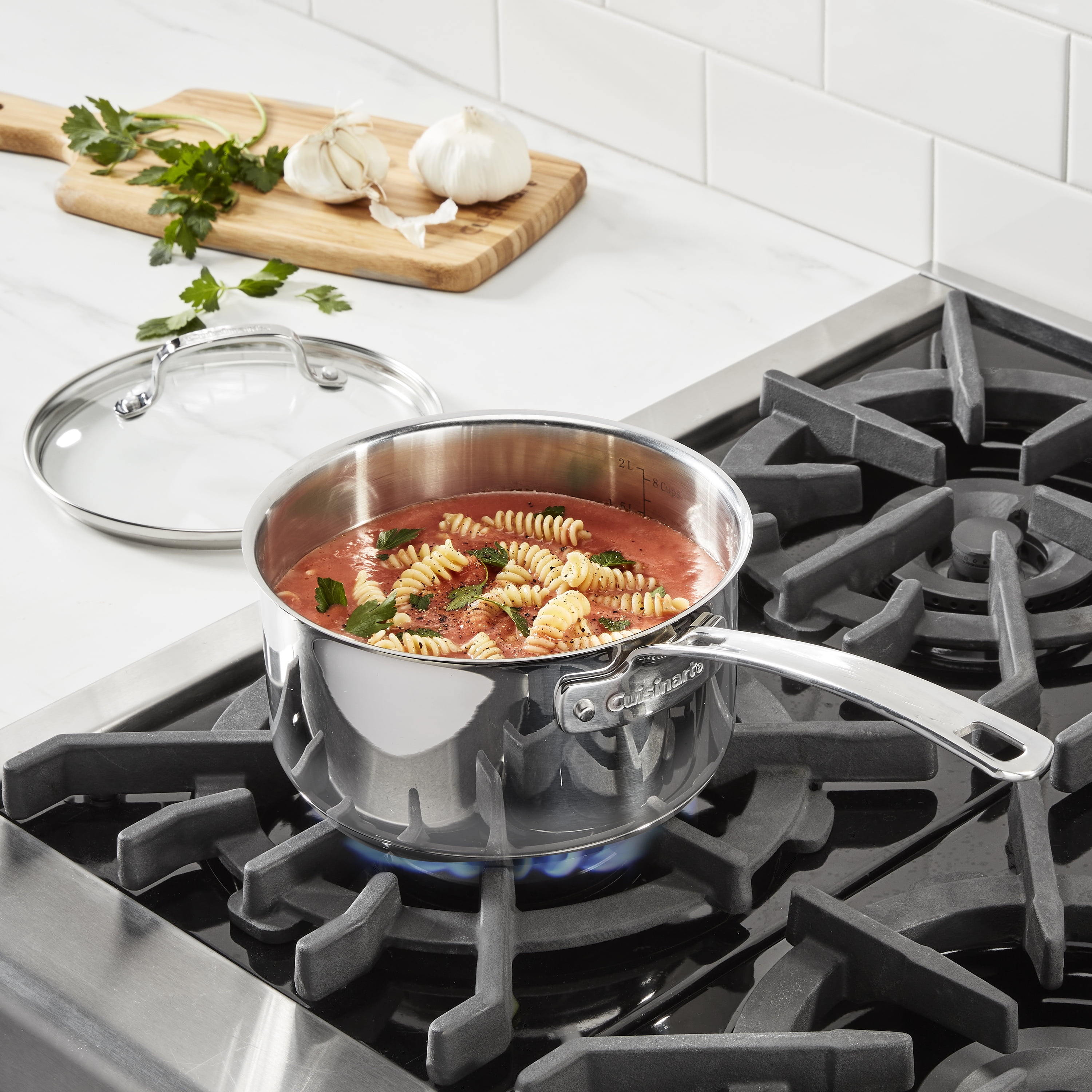 Cuisinart Advantage Pro Series 2.5 Qt Stainless Steel Saucepan with Tempered Glass Lid