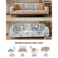 thumbnail image 3 of Blue Coastal Shell Sofa Covers for 3 Cushion,Washable Couch Cover for Sectional Sofa Slipcovers with Tassel,Nautical Coral Ocean Conch Teal Seaweed Loveseat Covers Futon Cover Throw Blanket 71x118, 3 of 8