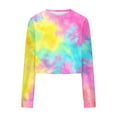 thumbnail image 5 of Karight Womens Cropped Hoodie Ladies Long Sleeve Crop Tops Floral Printed Hoodies Hooded Pullover Sweatshirts, 5 of 5