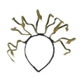 thumbnail image 2 of Accesorios para el cabello de la serpiente de diadema de Medusa para mujeres, accesorios de disfraces, casco de cabello, disfraz de Halloween para rave Carnival Party oro terroso, 2 of 8