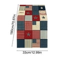 thumbnail image 3 of Patriotic Patchwork Table Runner America Stars and Stripes Linen Table Runner for 4th of July Independence Day Home Decor Kitchen Dining Coffee Table Decoration Red White Blue Flag Tablecloth, 3 of 6