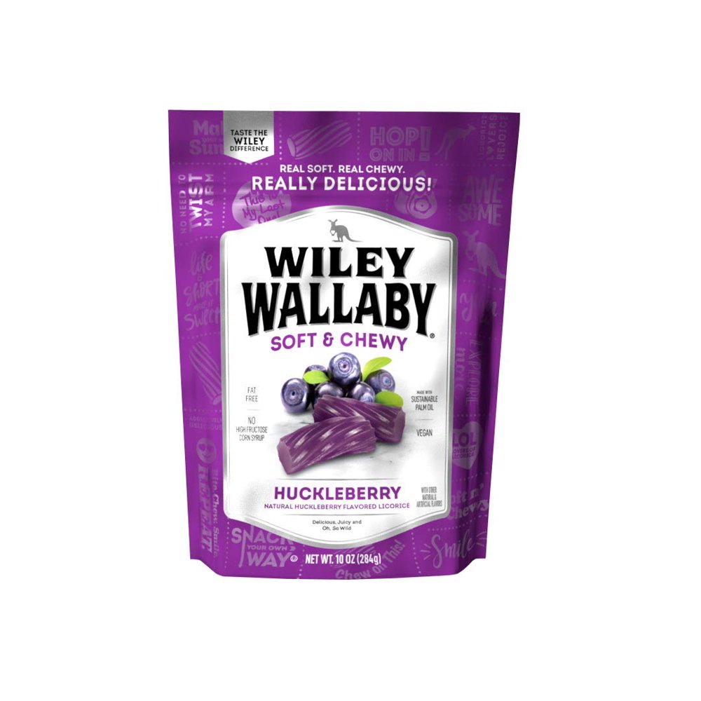 Wiley Wallaby Australian Style Gourmet Licorice, Huckleberry, 10 Ounce