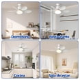 thumbnail image 2 of JUGLUTE Ventilador de Techo con Luz y Control Remoto, Luz Regulable 3000K-6500K 3 Velocidades 40W, Base E26/E27, Ideal para Sala, Rec&aacute;mara o Dormitorio, 2 of 7