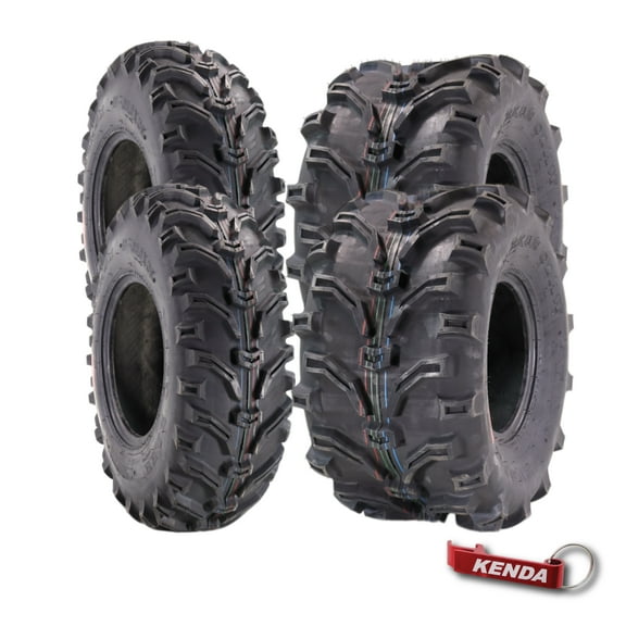 Kenda Bear Claw Front 25x8-11 & Rear 25x12.5-10 ATV, UTV or SXS Tires w/ Keychain