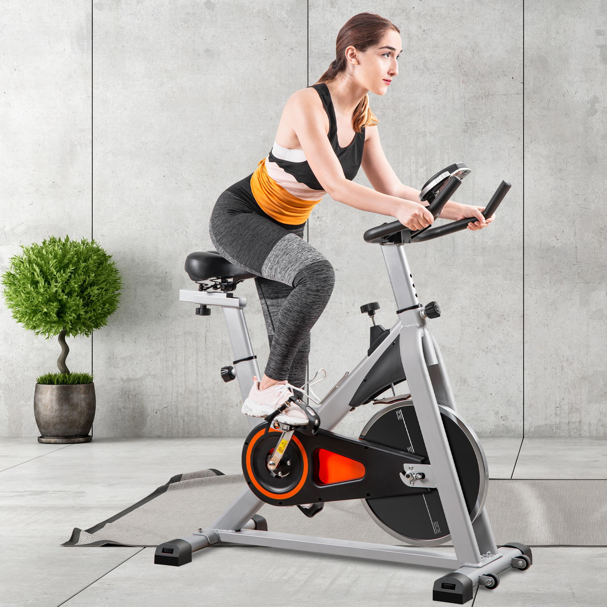 UPGO Indoor Cycling Exercise Bike Gym Fitness Stationary Bicycle For H ...