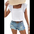 thumbnail image 3 of Top de Mujer con Cuello Cuadrado y Volantes de Corta Talla S, 3 of 9