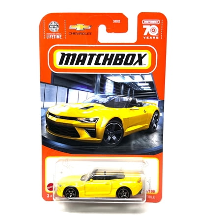 Matchbox 16 Chevy Camaro Convertible Yellow
