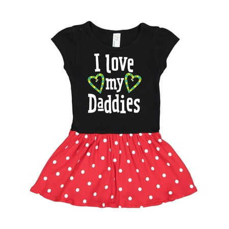 

Inktastic I Love my Daddies- hearts Gift Toddler Girl Dress