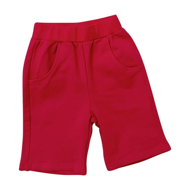 Odeerbi 2-8 Años Niños Niñas Verano Plaid Ruffle Shorts Bermudas Algodón Color Sólido Pantalones Cortos Sueltos Con Bolsillos