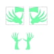 thumbnail image 1 of Maojin Decoración De Halloween Decoraciones De Halloween Decoración De Halloween Pegatinas De Luz Nocturna Ojos De Terror Fluorescentes - Pegatinas Decoración De Escena Pegatinas De (Buy 2 Get 1 Free, 1 of 7