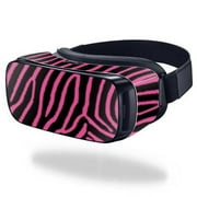 Skin Decal Wrap Compatible With Samsung Gear VR (Original) cover Sticker Design Zebra Pink