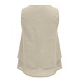 thumbnail image 7 of WCJM Women's Tanks Flowy Chiffon Sleeveless Blouse for Women Double Layers Crewneck Tank Top Ladies Summer White Tunic Shirt, 7 of 7