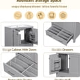 thumbnail image 7 of Grey Bathroom Vanity Set 60 inches with Embedded Ceramic Sinks and Sturdy Solid Wood Frame, 7 of 7
