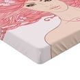 thumbnail image 2 of Ambesonne Pink Fitted Sheet, Girl Butterflies Sketch, Queen Size, Coral and White, 2 of 3