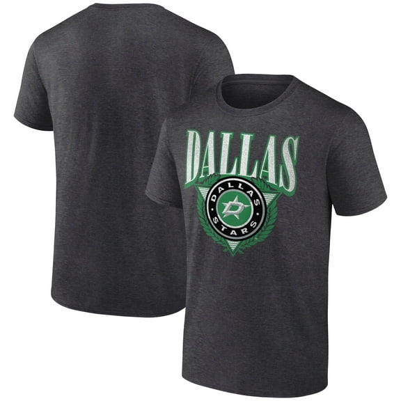 Men's Charcoal Dallas Stars Retro Seal T-Shirt