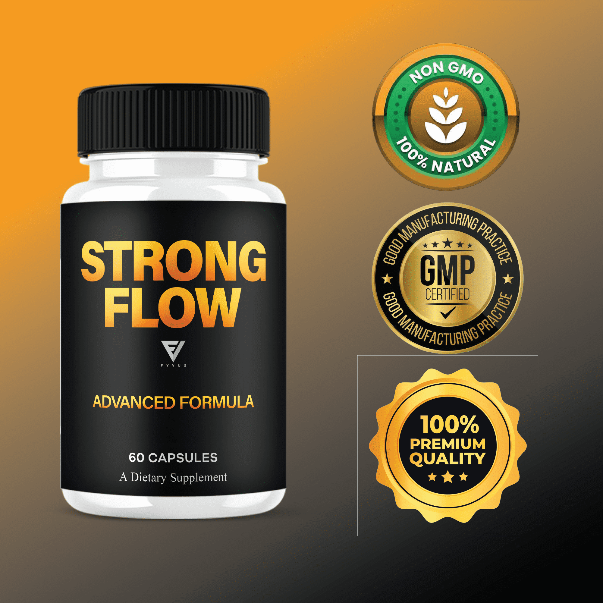 (3 Pack) Strong Flow Prostate Capsules, StrongFlow Max Formula (180 Capsules)
