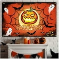 2025 New Scary Happy Pumpkin Happy Banner For Purple Party Garage