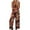 Brown jumpsuits for women, variant on Wycnly Womens Jumpsuits Summer Casual Loose Wide Leg Spaghetti Strap Maxi Jumpsuits Overalls Trendy Leaves Print Crewneck Sleeveless Long Rompers for Women