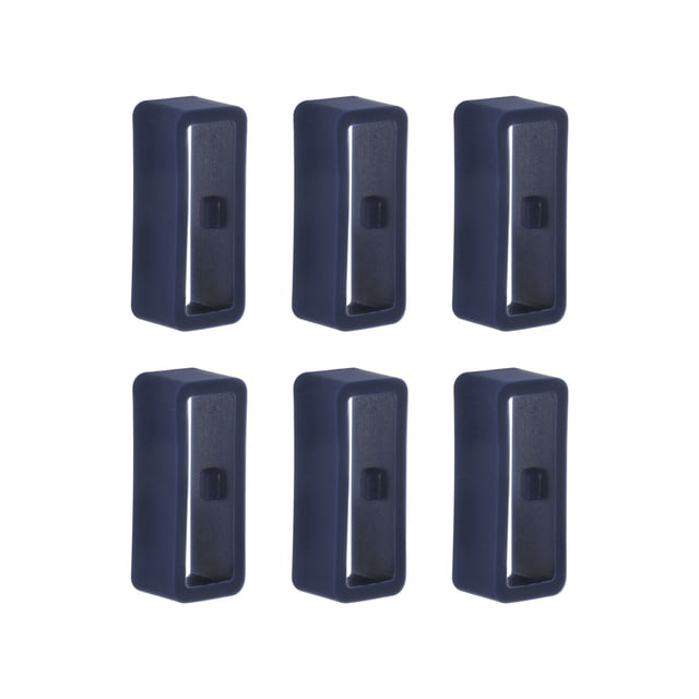 6uds Reloj Correa Lazo Cierre Anillos 16mm Caucho Reloj Soporte Guardián Silicona para Reloj Correa, Azul