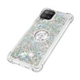 thumbnail image 4 of Funda para Samsung Galaxy A22 4G con Brillo Líquido Flotante, Purpurina, Parachoques y Anillo Giratorio Soporte, 4 of 5