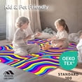 thumbnail image 4 of ODIKA 8'x10' Machine Washable Non-Slip Area Rug, Stripe Wavy Design High Traffic Rug, Pink, 396068, 4 of 5