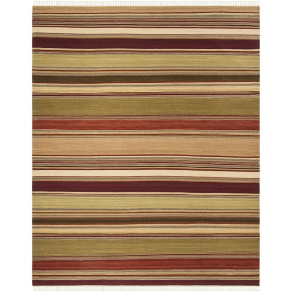 SAFAVIEH Striped Kilim Joey Striped Area Rug, Red, 9' x 12'