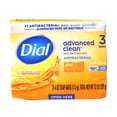 thumbnail image 2 of Dial Advanced Clean Antibacterial Deodorant Bar Soap, Gold, Odor Protection, 3 Bars, 4 oz Each, Total 12 oz (Pack of 4), 2 of 5