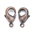 thumbnail image 3 of 200 pc Brass Lobster Claw Clasps Parrot Trigger Clasps Cadmium Free Nickel Free Lead Free Red Copper 10x5x3mm Hole: 1mm, 3 of 6