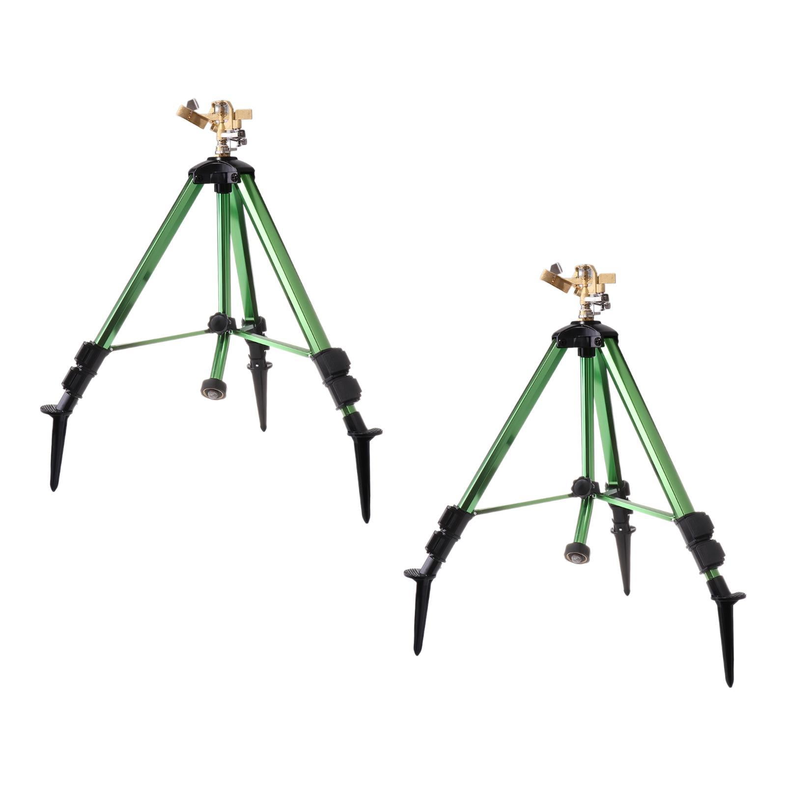 oshhnii 2 Pieces Impact Sprinkler Head on Tripod Base Tripod Sprinkler for Yard Lawn