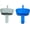 Grey,Blue, variant on 2 count Popsicle Holders, Ice Pop Sleeves with in Straw, No Drip Popcical Holder (Grey Blue)