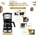 Gevi 4Cup Drip Coffee Maker Compact Coffee Pot with Cone Filter, Glass