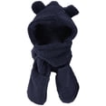 thumbnail image 2 of Audhol Thermal Women Beanie Winter Cute Bear Ear Warm Hat Women Plush Earflap Hat Windproof Cap Hat With Ears And Hood Hat Scarf 2 In 1 Hooded Scarf For Women Warm Knitted Cap Navy A, 2 of 5