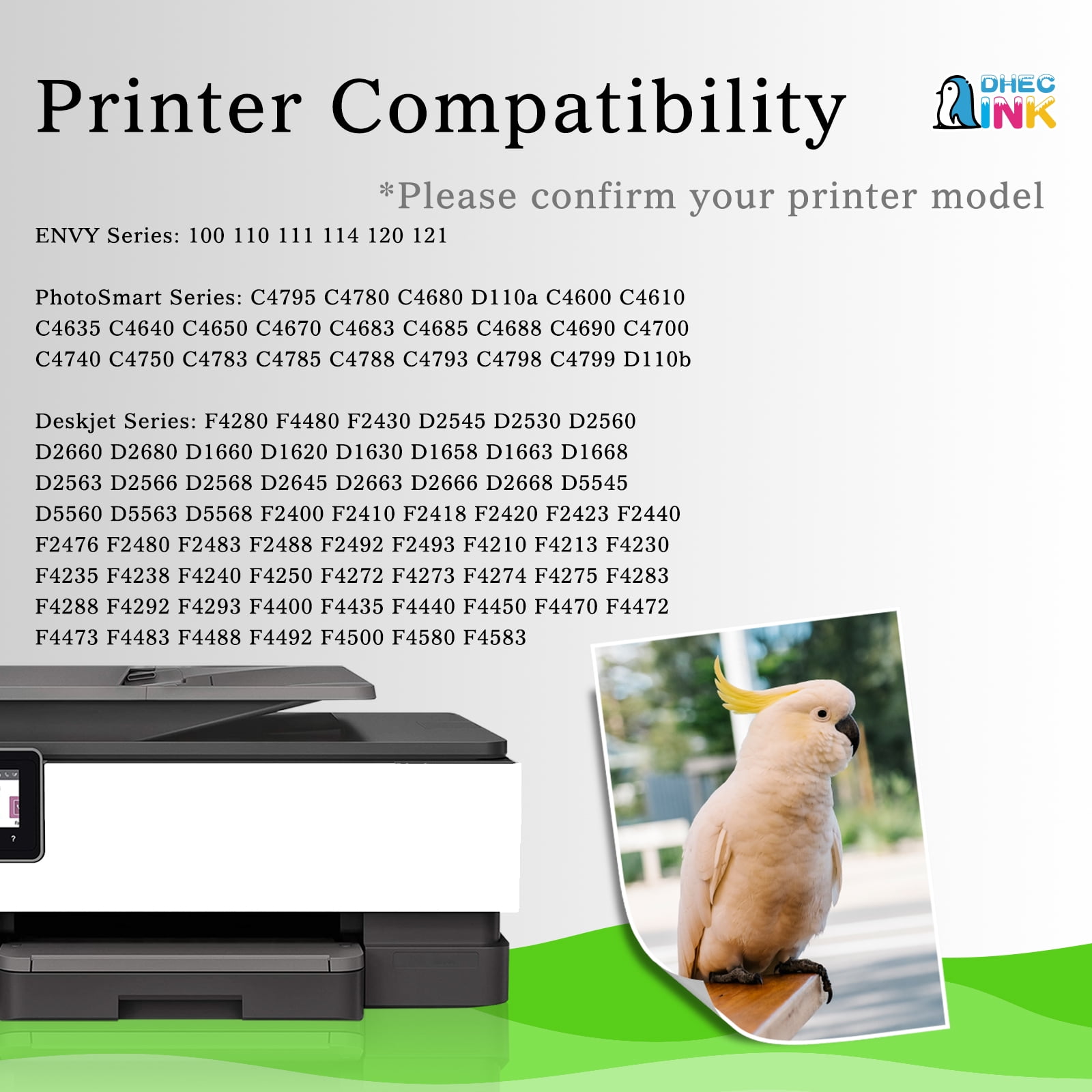 60XL Ink Compatible for HP 60 Ink Cartridge Combo Pack for HP Envy 100 110 Printer ( Black,Color)