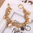 thumbnail image 4 of Pulsera con dijes JAMW Cadena de oro con dije de perla, 4 of 5
