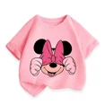 thumbnail image 4 of Camiseta de algodón de Disney de verano con dibujos animados para bebés, niños y niñas, ropa de manga corta de Mickey Mouse, camiseta con estampado de Minnie Kawaii para niños pequeños, 4 of 5