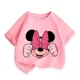 thumbnail image 4 of Camiseta de algodón de Disney de verano con dibujos animados para bebés, niños y niñas, ropa de manga corta de Mickey Mouse, camiseta con estampado de Minnie Kawaii para niños pequeños, 4 of 5