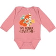 thumbnail image 3 of Inktastic My Nonna Loves Me Grandchild Cute Fox Boys or Girls Long Sleeve Baby Bodysuit, 3 of 5