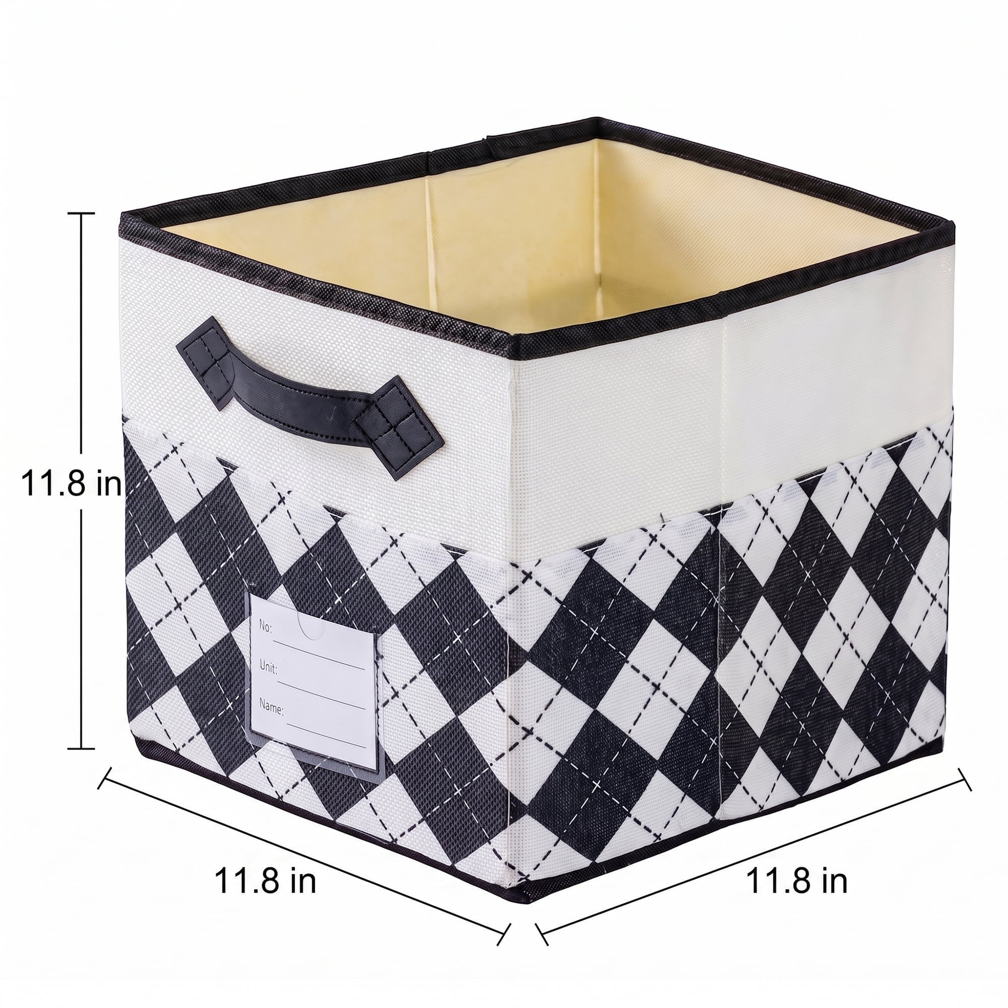 Unique Bargains Cube Collapsible Storage Basket for Organizing Clothes Books Light Black
