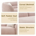 thumbnail image 3 of Williamspace 90.6" Modern Velvet Curved Sofa Couch,Luxury Boucle Fabric Sofa with 2 Throw Pillows for Living Room Apartment,Pink, 3 of 9