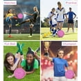 thumbnail image 3 of Barocity Soccer Ball - Premium Official Match Ball with Cool Reflective Rainbow Hex Pattern, Durable Adult and Kids Soccer Ball for Indoor, Outdoor, Training, Practice, Play, Games - Pink Size 5, 3 of 7