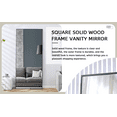 thumbnail image 5 of Full Length Mirror with Stand, 71 "* 31.4" Solid Wood Frame Floor Mirror, Full-Body Wall Mounted Mirror for Bedroom Entrance, Clothing Store, Free Standing, Black, 5 of 7
