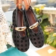 thumbnail image 4 of ZunFeo Womens Mesh Mary Jane Flats Polka Dot Square Toe Breathable Adjustable Strap Casual Shoes Black Sizes 5.5-9.5,Size 8, 4 of 9