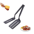 thumbnail image 6 of 10" Food Holder Versatile - Rust Strong and Sturdy Comfortable Grip Multifunctional Clip Food with Stainless Steel Food Tongs Dining, Serrated Edge (Black), 6 of 8