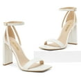 thumbnail image 2 of DREAM PAIRS High Heels Chunky Block Square Toe Heels for Women Dressy Open Toe Heel Sandals, 2 of 4