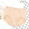 thumbnail image 3 of Bigersell Women's Panties Clearance Cotton Panties Period Panty Style P-1457 Spandex Shaping Panties G String Thongs Ladies Briefs High Waist Women's Panties Beige S, 3 of 3