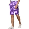 thumbnail image 4 of INSPIRE CHIC Men's Shorts Polka Dots Flat Front Summer Chino Golf Shorts 38 Purple, 4 of 6