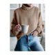thumbnail image 3 of , suéter para mujer, elegante, de invierno, cuello alto, suéter de punto, suéter grueso, suéter de punto, suéter informal de manga larga suelta-M, caqui, 3 of 5